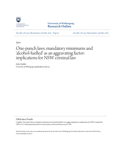 One-punch laws, mandatory minimums and