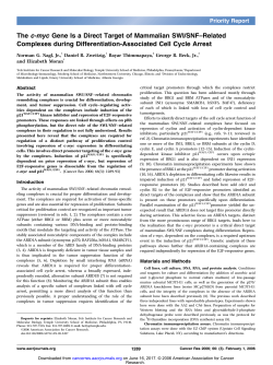 The c-myc Gene Is a Direct Target of Mammalian