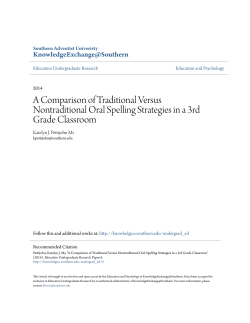 A Comparison of Traditional Versus Nontraditional Oral Spelling