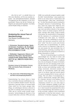 Analysing the Janus Face of Nanotechnology
