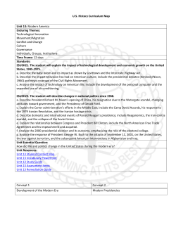U.S. History Curriculum Map Unit 13: Modern America Enduring