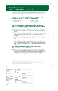 Secondhand Smoke is Harmful