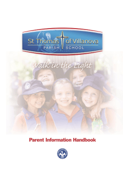 Review Date: Revised: 2/1/2015 - St Thomas of Villanova Parish