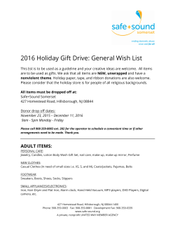 2016 Holiday Gift Drive: General Wish List