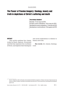 The Power of Passion Imagery: theology, beauty and truth in