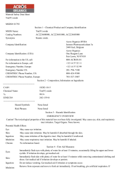 Material Safety Data Sheet Tin(IV) oxide MSDS