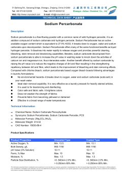 Sodium Percarbonate - Technical Data Sheet