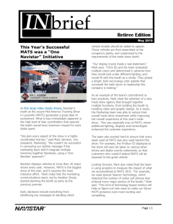 This Year`s Successful MATS was a &ldquo;One Navistar&rdquo; Initiative