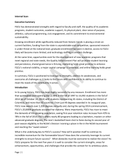 Internal Scan Executive Summary FGCU has demonstrated