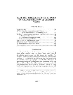 past hits remixed: fair use as based on