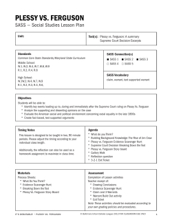 plessy vs. ferguson - Baltimore Urban Debate League
