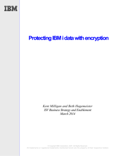 Protecting i5/OS data with encryption