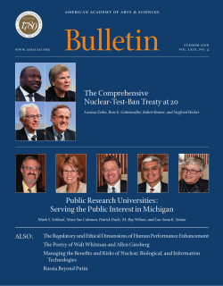 The Comprehensive Nuclear-Test-Ban Treaty at 20 Public Research