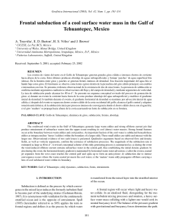 Frontal subduction of a cool surface water mass in the Gulf of