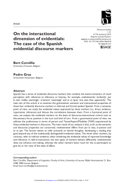 The case of the Spanish evidential discourse markers