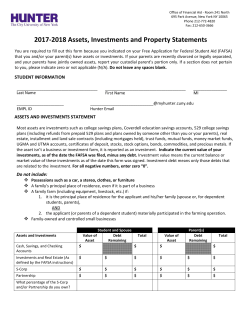 Assets, Investments and Property Statements