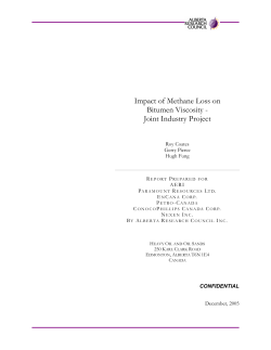 Impact of Methane Loss on Bitumen Viscosity