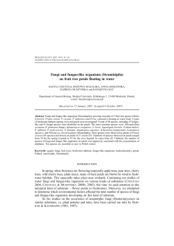 Fungi and fungus-like organisms (Straminipila) on fruit tree petals