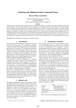 Analyzing and Aligning German Compound Nouns