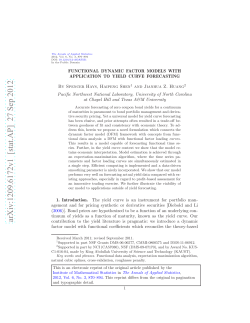 Functional dynamic factor models with - UNC