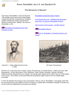 Rome, Rockefeller, the US and Standard Oil.