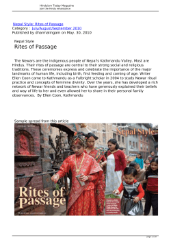 Nepal Style: Rites of Passage