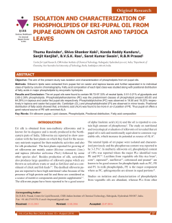 isolation and characterization of phospholipids of eri