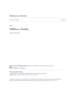 Milliken v. Bradley - Scholarly Commons at Hofstra Law