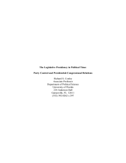 The Legislative Presidency in Political Time: Party