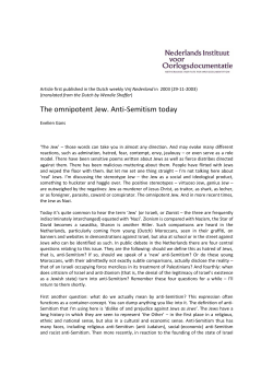 The omnipotent Jew. Anti-Semitism today