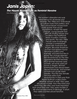 Janis Joplin: The Hippie Blues Singer as Feminist Heroine
