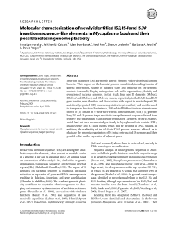 Molecular characterization of newly identified IS3, IS4 and IS30