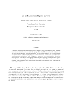 Oil and Autocratic Regime Survival