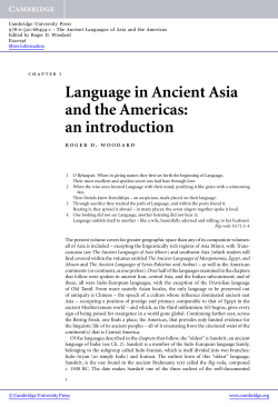 Language in Ancient Asia and the Americas: an - Beck-Shop