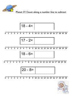 Planet 21 Count along a number line to subtract