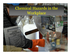 Chemical Hazards in the Workplace