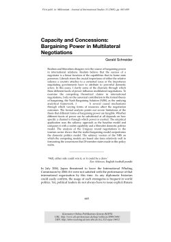 Capacity and Concessions: Bargaining Power in