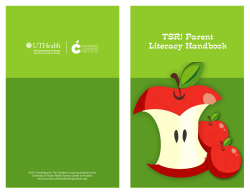 TSR! Parent Literacy Handbook