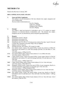 17.0 iron, copper, manganese and zinc