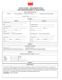 notice of hire – employment status and