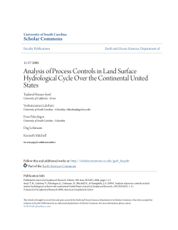 Analysis of Process Controls in Land Surface Hydrological Cycle