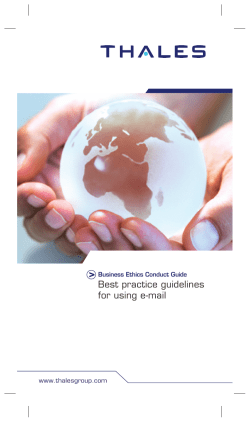 Best practice guidelines for using e-mail