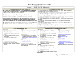 Curriculum Instructional Resource Guide for ELLs