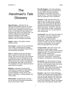 The Handmaid`s Tale Glossary