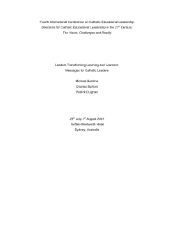 Directions for Catholic Educational Leadership in the 21st