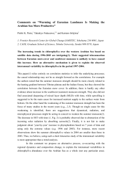 Comments on &ldquo;Warming of Eurasian Landmass Is Making the