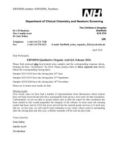 ERNDIM Organic Acid QA Response Form Laboratory # &laquo;Lab_no&raquo;