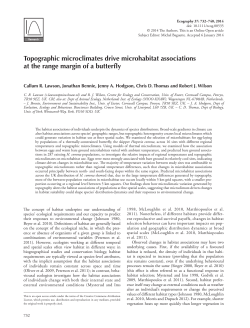 Topographic microclimates drive microhabitat associations at the