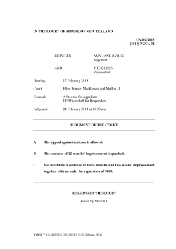 Byrne v R - New Zealand Law Society