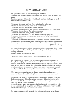 salt, light and meek